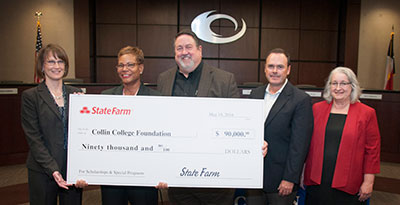 Statefarm donates $90k to Collin College